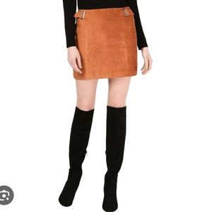Bar III Faux Suede Mini Skirt